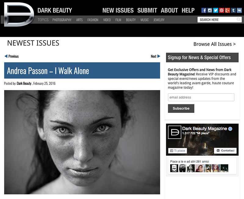 DARK BEAUTY MAGAZINE - ANDREA PASSON