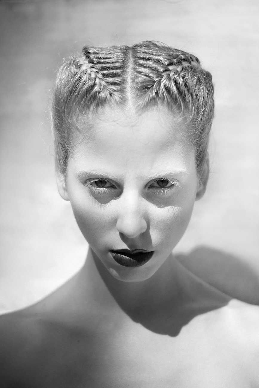 Beachpunk - Fotografo FasBeachwear - Swimsuit - Venezia fotografo - Hair Style - Hair Cut - Black and White - Portrait - Girlhion a Venezia