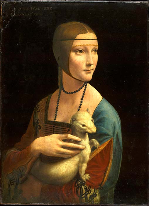 Dama con l'ermellino  Leonardo da Vinci - 1488 / 1490.