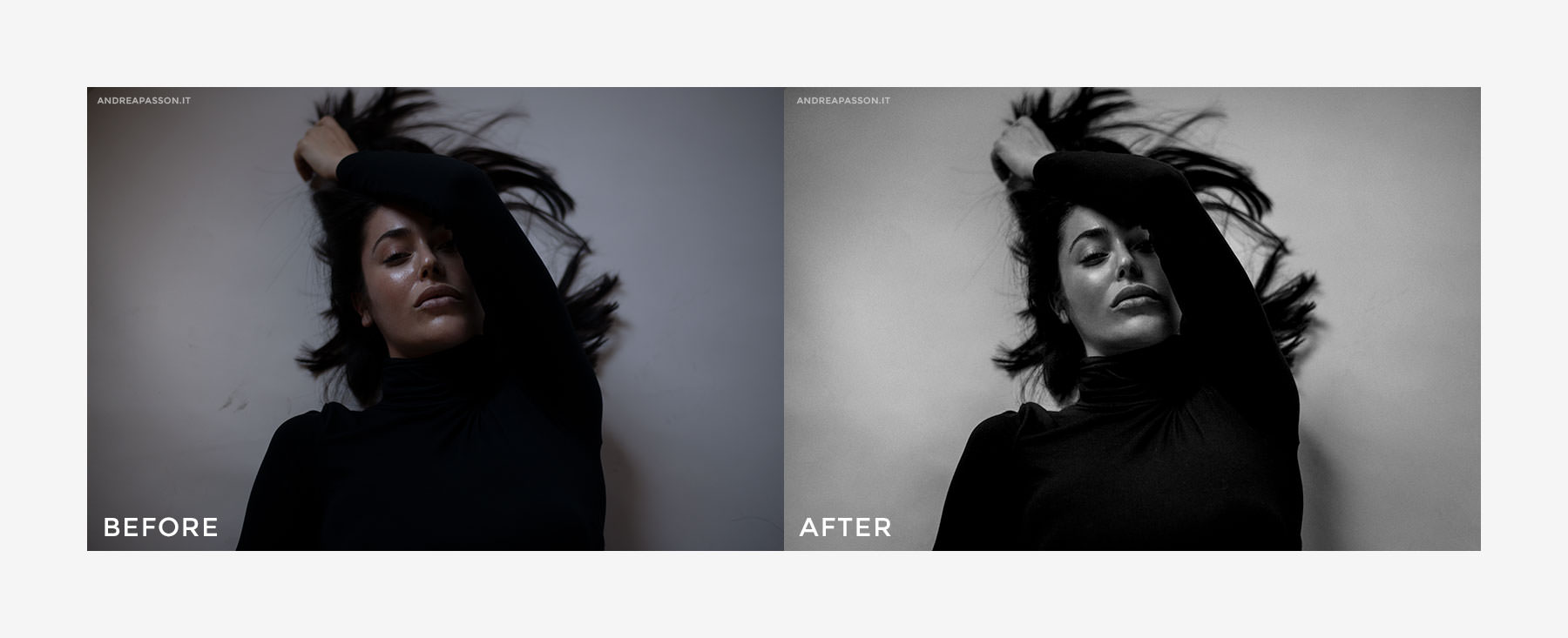 Before & After - Post produzione fotografica a Treviso